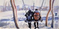 WINTER IM MAUERPARK - 30x60