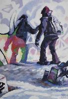 BLUE SHADOW IN BERLIN - 73x50