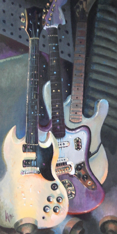 THE 3 GUITARS OF CHELSEA - 100x50